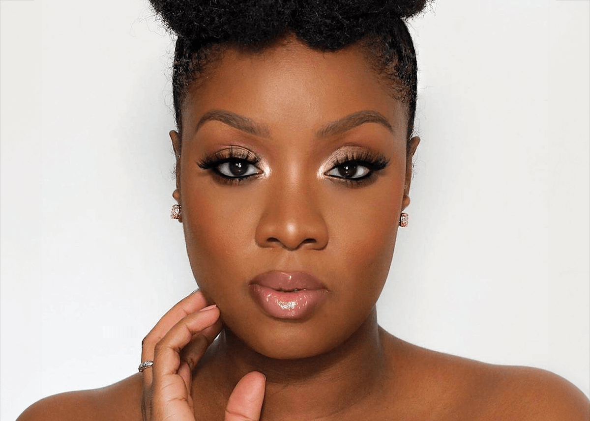 Black Woman Great Skin Glossy Lips