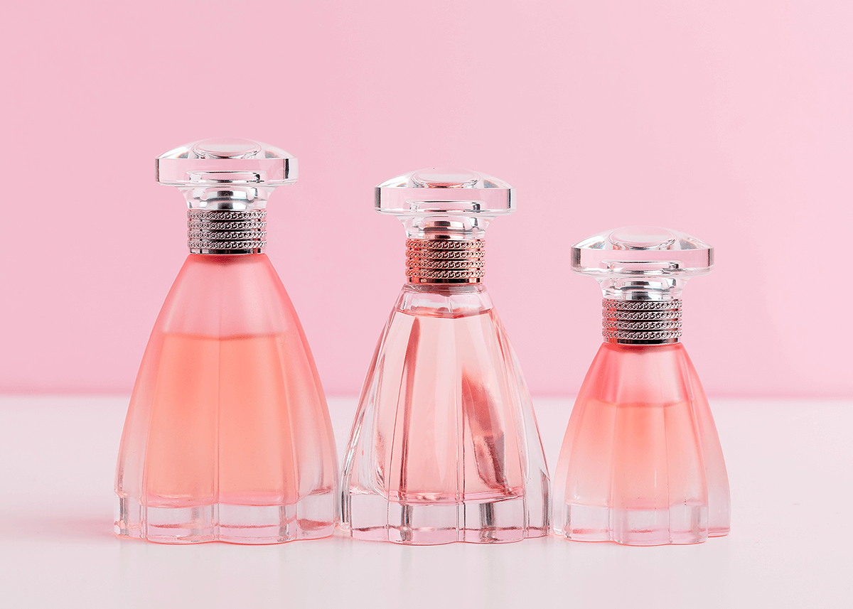 small perfume bottles side by side